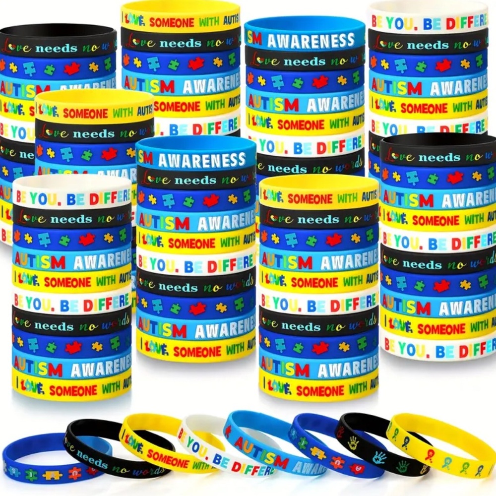 3 Colorful Autism Awareness Bracelets